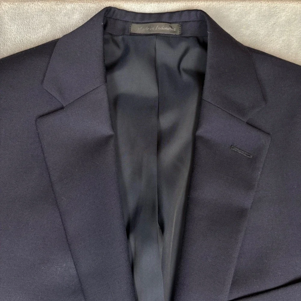 Ralph Lauren Men's Navy Wool‎ Blazer Gold Buttons Sport Coat Size 40L